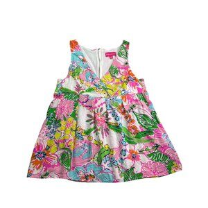 Lilly Pulitzer Womens Nosey Posey Floral Print Sleeveless Top Size XL V Neck
